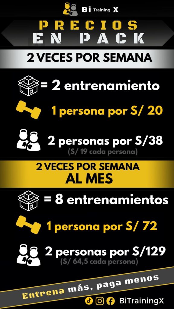 2 veces por semana para 01 Persona